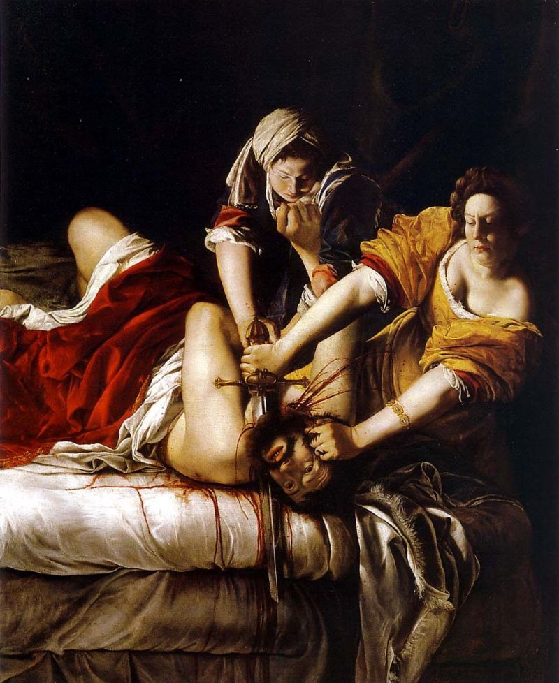 “Judith decapitando a Holofernes” de Artemisia
