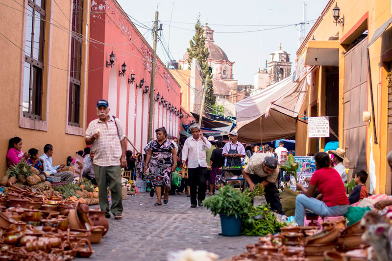 Mercado del Trueque en Zacualpan de Amilpas.