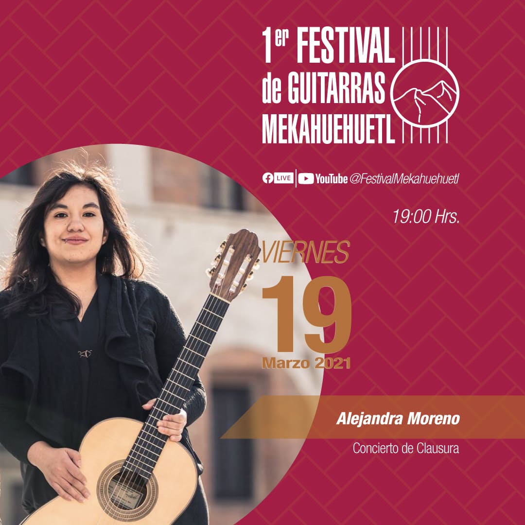 Alejandra Moreno en el 1er Festival de Guitarras "Mekahuehuetl"