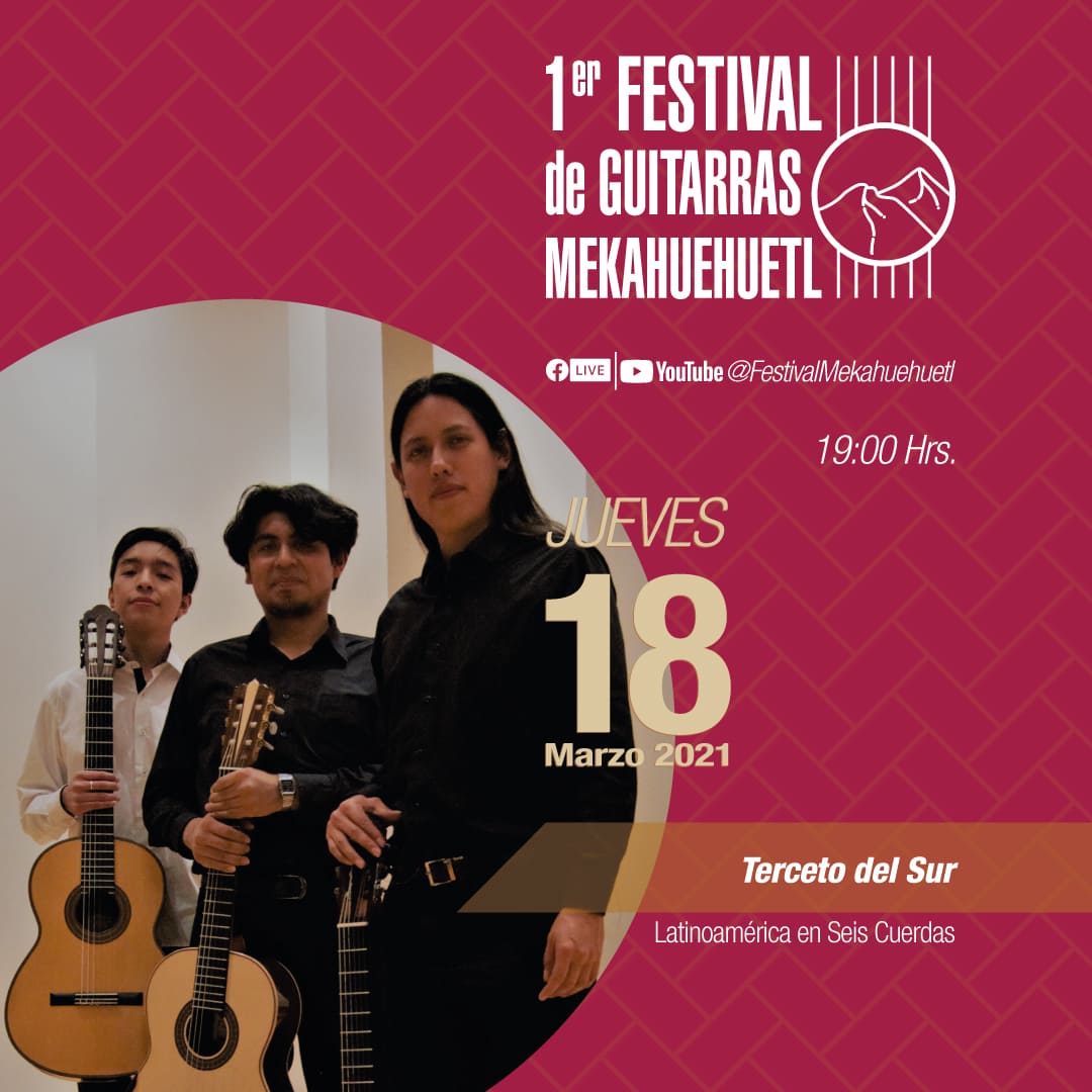Terceto del Sur en el 1er Festival de Guitarras "Mekahuehuetl".
