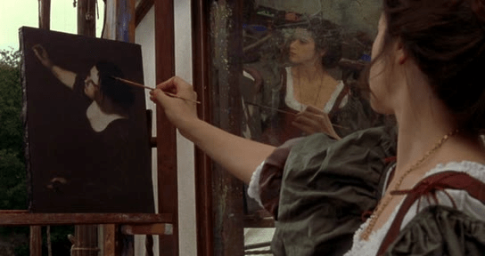 Artemisia pintando su autorretrato 