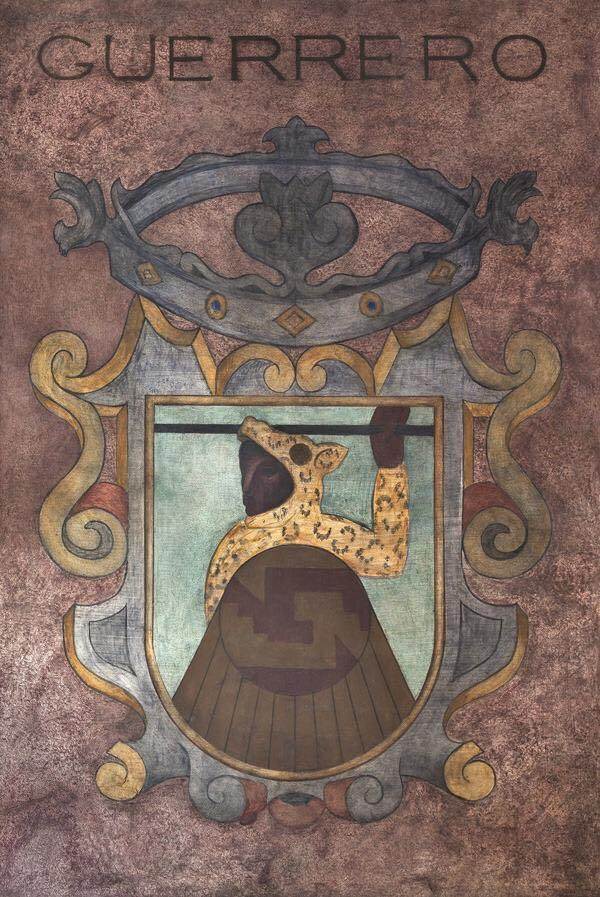 El escudo de Guerrero y Diego Rivera