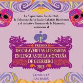 Invitan a participar en el 1er Premio de Calaveritas Literarias en Lenguas de la Montaña de Guerrero 2023